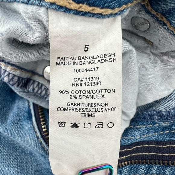 Garage Girlfriend Distressed Cuffed Hem Denim Jean Shorts Size 5 Women’s - Picture 6 of 7